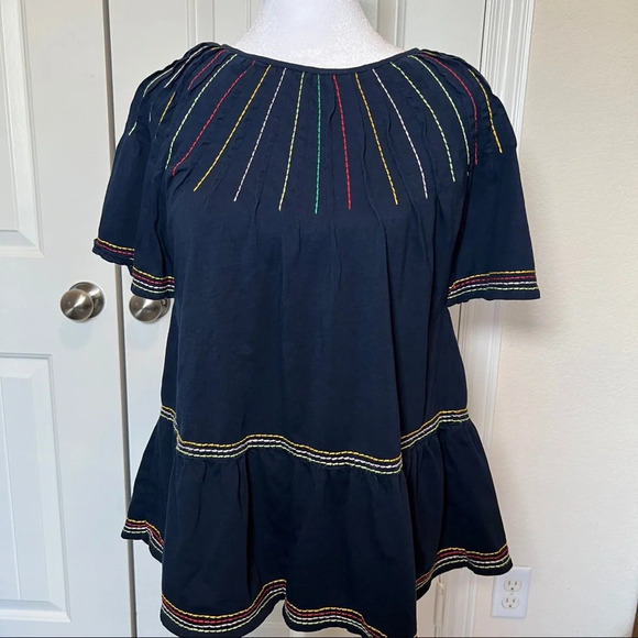 Maeve Chamonix Embroidered Swing Top, X-Small - Picture 3 of 9